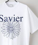 【SAVIER/サビアー】×【SMILEY FACE/スマイリーフェイス】コラボ フラワープリント Tシャツ オーバーサイズ