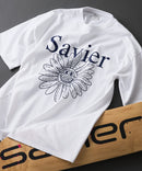 【SAVIER/サビアー】×【SMILEY FACE/スマイリーフェイス】コラボ フラワープリント Tシャツ オーバーサイズ