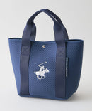 【BEVERLY HILLS POLO CLUB/ビバリーヒルズポロクラブ】【ネオプレーン風パンチング素材 軽量】パンチングネオミニトートバッグ カートバッグ ゴルフ 軽い 丈夫 メッシュ風 スポーティー 大人カジュアル