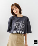 【GODZILLA/ゴジラ】【コットン100％のしっかりした生地 ドロップショルダー】オリジナルデザイン 刺繍Tシャツ ゴジラ キングギドラ メカゴジラ コラボ 特撮 映画 キャラT オーバーサイズ
