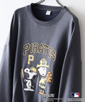 【PEANUTS/ピーナッツ】【ユニセックスデザインでリンクコーデにも◎】MLB×PEANUTS 裏起毛トレーナー 保温 キャラクター ドジャース ヤンキース パイレーツ スミクロC柄 ❘ジーンズメイト公式オンラインショップ