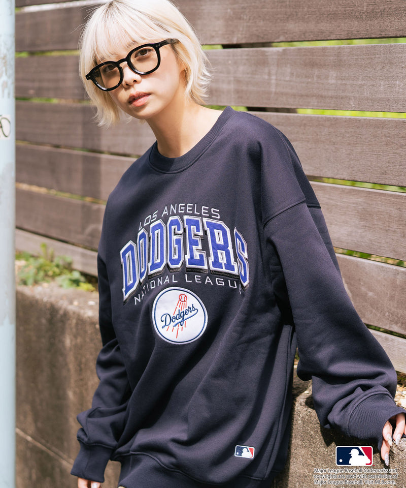 【MLB/メジャーリーグベースボール】 裏起毛 レトロロゴ クルーネックトレーナー スウェット