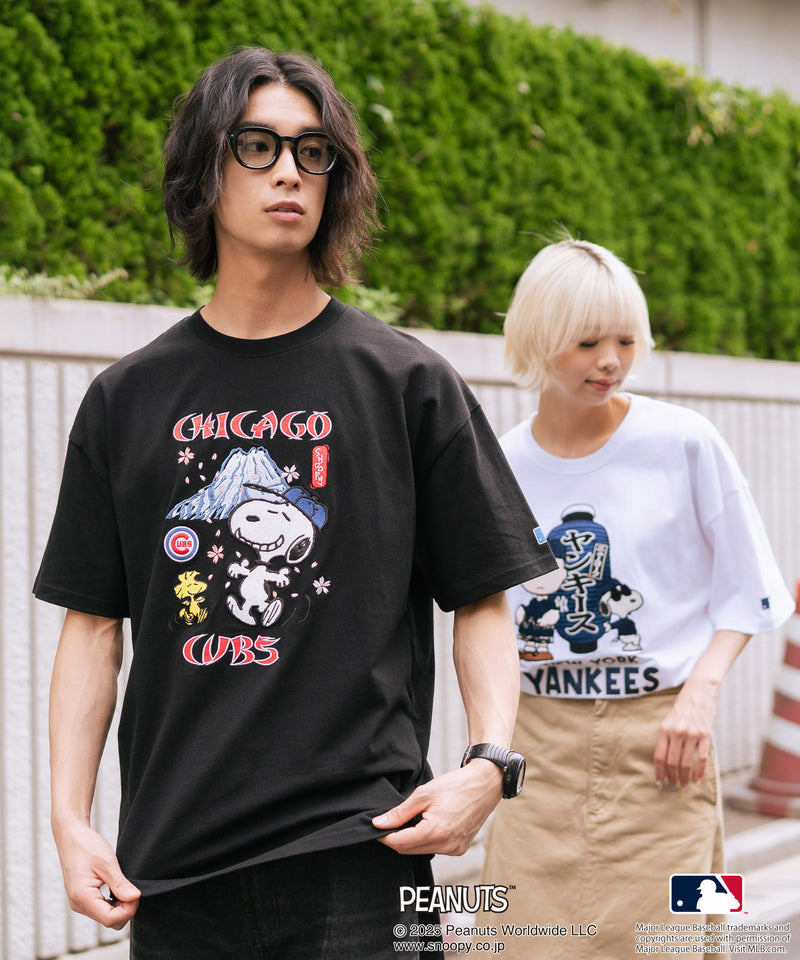 【PEANUTS×MLB】オリジナルデザイン 和柄Ｔシャツ ドジャース ヤンキース カブス スーベニア