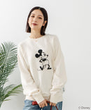 【DISCUS×DISNEY】「ミッキーマウス」キャラクタープリントスウェットトレーナー メンズ レディース ユニセックス