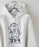 【GODZILLA/ゴジラ】ゴジラ キングギドラ オリジナルデザイン ビッグシルエット 裏起毛 プルオーバーパーカー フーディー ドロップショルダー オーバーサイズ