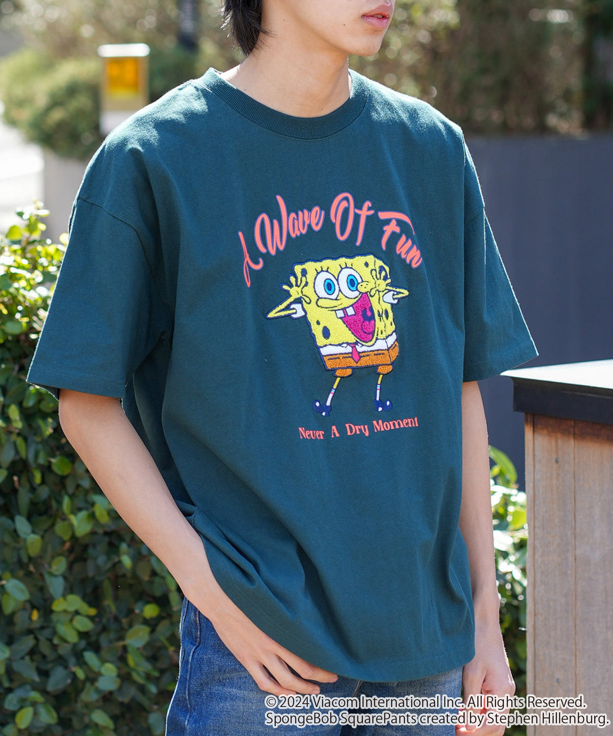 SpongeBob/スポンジ・ボブ】 オリジナルデザイン Tシャツ パトリック イカルド ドロップショルダー ビッグシルエット ユニセック