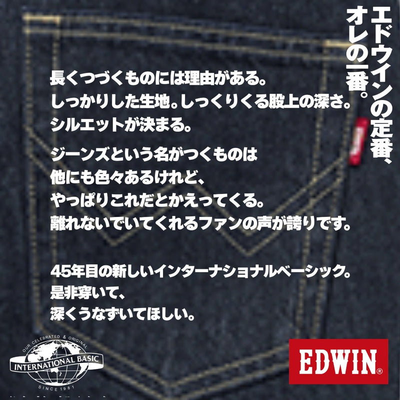 EDWIN/エドウイン】INTERNATINAL BASIC E402 スリムストレート 