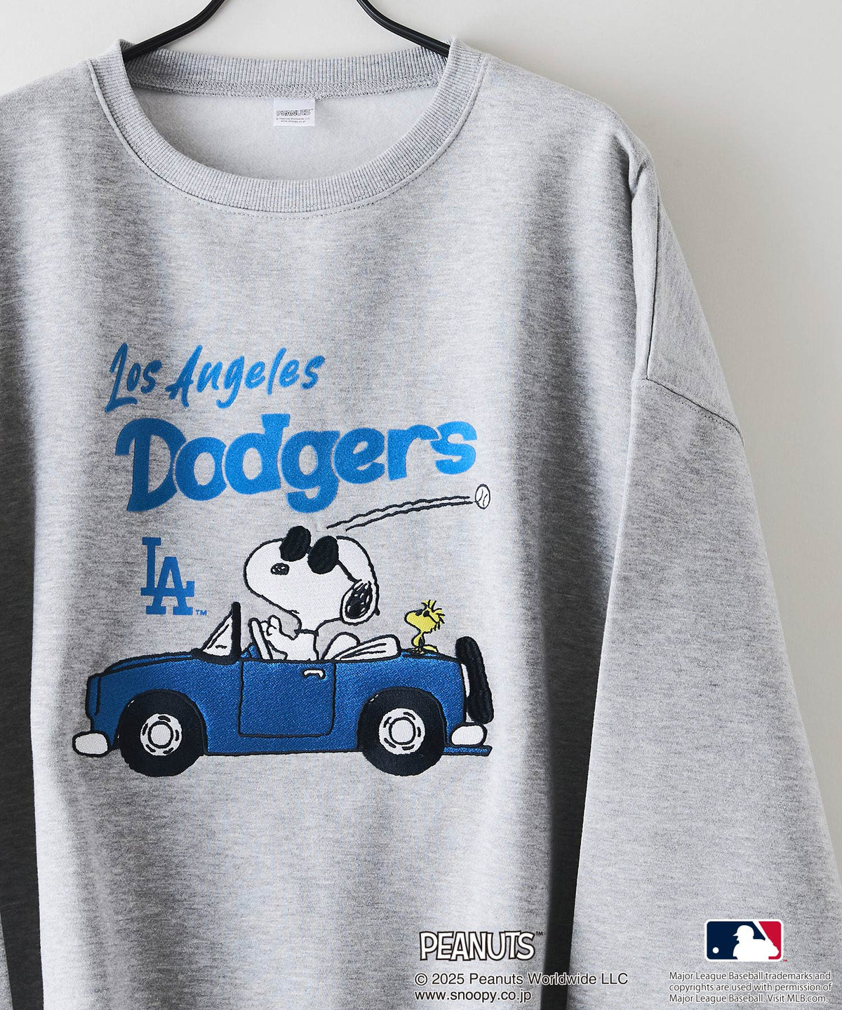 PEANUTS×MLB】オリジナルデザイン 裏起毛トレーナー ヤンキース