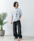 【PEANUTS /ピーナッツ】 オリジナルデザイン 刺繍 Tシャツ スヌーピー  ベル ドロップショルダー ビッグシルエット ユニセックス キャラクター