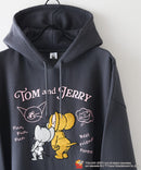 【TOM and JERRY/トムとジェリー】オリジナルデザイン 刺繍 プルオーバーパーカー フーディー ジェリー タフィー サカナ ドロップショルダー ビッグシルエット