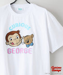 【おさるのジョージ】 オリジナルデザイン 刺繍 Tシャツ ジョージ ドロップショルダー ビッグシルエット ユニセックス キャラクター