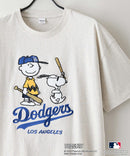 【PEANUTS×MLB】オリジナルデザインTシャツ 刺繍 ドロップショルダー ユニセックス