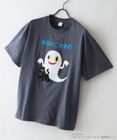 【ねないこだれだ】【コットン100％のしっかりした生地 ドロップショルダー】オリジナルデザイン 刺繍Tシャツ せなけいこ 絵本 コラボ キャラクター 半袖 ユニセックス おばけ グッズ かわいい