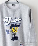 Looney Tunes × MLB  オリジナルデザイン 裏起毛クルーネックスウェット