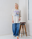 【TOM and JERRY/トムとジェリー】オリジナルデザインTシャツ 刺繍 ドロップショルダー ユニセックス