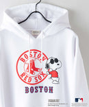 【MLB ×PEANUTS】別注コラボ 裏起毛 フーディー プルオーバー パーカー ドロップショルダー オーバーサイズ
