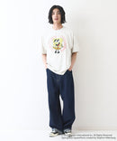 【SPONGEBOB/スポンジ・ボブ】 オリジナルデザイン 刺繍 Tシャツ ドロップショルダー ビッグシルエット ユニセックス キャラクター