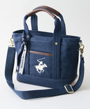 【BEVERLY HILLS POLO CLUB/ビバリーヒルズポロクラブ】デニム ミニトートバッグ インディゴ FREE ❘ジーンズメイト公式オンラインショップ