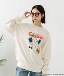 【DISCUS×Casper】キャラクタープリントスウェットトレーナー メンズ レディース ユニセックス