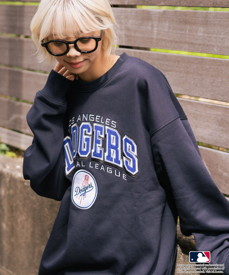 【MLB/メジャーリーグベースボール】 裏起毛 レトロロゴ クルーネックトレーナー スウェット