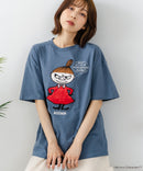 【ムーミン】 【綿100%のしっかりした生地】オリジナルデザイン キャラクター刺繍Tシャツ リトルミイ ニョロニョロ 大人カジュアル ユニセックス