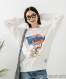 【DISCUS ATHLETIC×LOONEY TUNES】スペース・ジャム キャラクタープリントスウェットトレーナー メンズ レディース ユニセックス