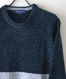 【BLUE STANDARD/ブルースタンダード】モール切り替えニット セーター 冬服 防寒 暖服