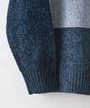 【BLUE STANDARD/ブルースタンダード】モール切り替えニット セーター 冬服 防寒 暖服