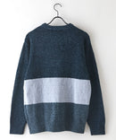 【BLUE STANDARD/ブルースタンダード】モール切り替えニット セーター 冬服 防寒 暖服