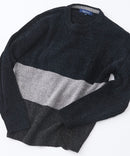 【BLUE STANDARD/ブルースタンダード】モール切り替えニット セーター 冬服 防寒 暖服