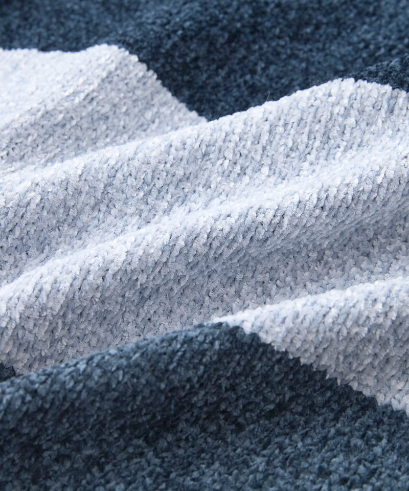 【BLUE STANDARD/ブルースタンダード】モール切り替えニット セーター 冬服 防寒 暖服