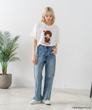 【Monchhichi/モンチッチ】【限定オリジナルデザイン】モンチッチ Tシャツ コットン100% ドロップショルダーシルエット プリント サガラ刺繍 半袖 カットソー キャラクター レトロ ユニセックス