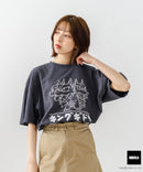 【GODZILLA/ゴジラ】【コットン100％のしっかりした生地 ドロップショルダー】オリジナルデザイン 刺繍Tシャツ ゴジラ キングギドラ メカゴジラ コラボ 特撮 映画 キャラT オーバーサイズ