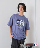 【PEANUTS×MLB】オリジナルデザインTシャツ 刺繍 ドロップショルダー ユニセックス