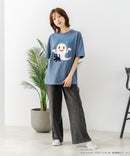 【ねないこだれだ】【コットン100％のしっかりした生地 ドロップショルダー】オリジナルデザイン 刺繍Tシャツ せなけいこ 絵本 コラボ キャラクター 半袖 ユニセックス おばけ グッズ かわいい