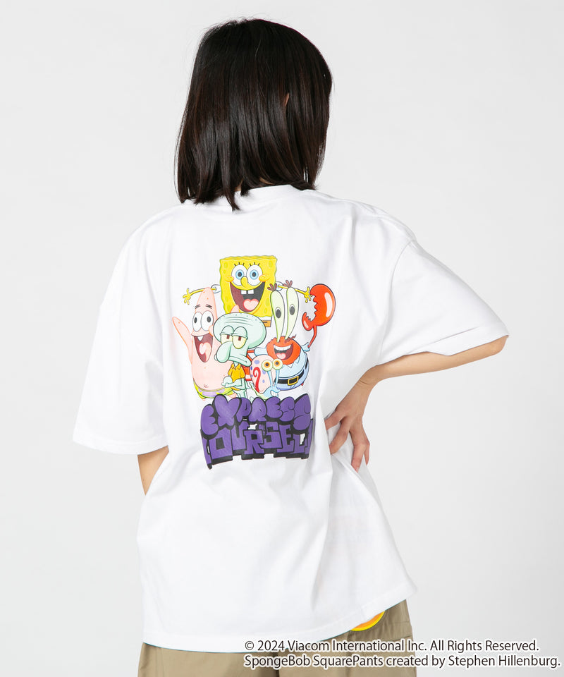 【2024新規】スポンジ・ボブ オリジナルデザイン Tシャツ パトリック イカルド ドロップショルダー ビッグシルエット ユニセックス