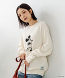 【DISCUS×DISNEY】「ミッキーマウス」キャラクタープリントスウェットトレーナー メンズ レディース ユニセックス