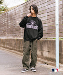 【MLB/メジャーリーグベースボール】 裏起毛 レトロロゴ クルーネックトレーナー スウェット