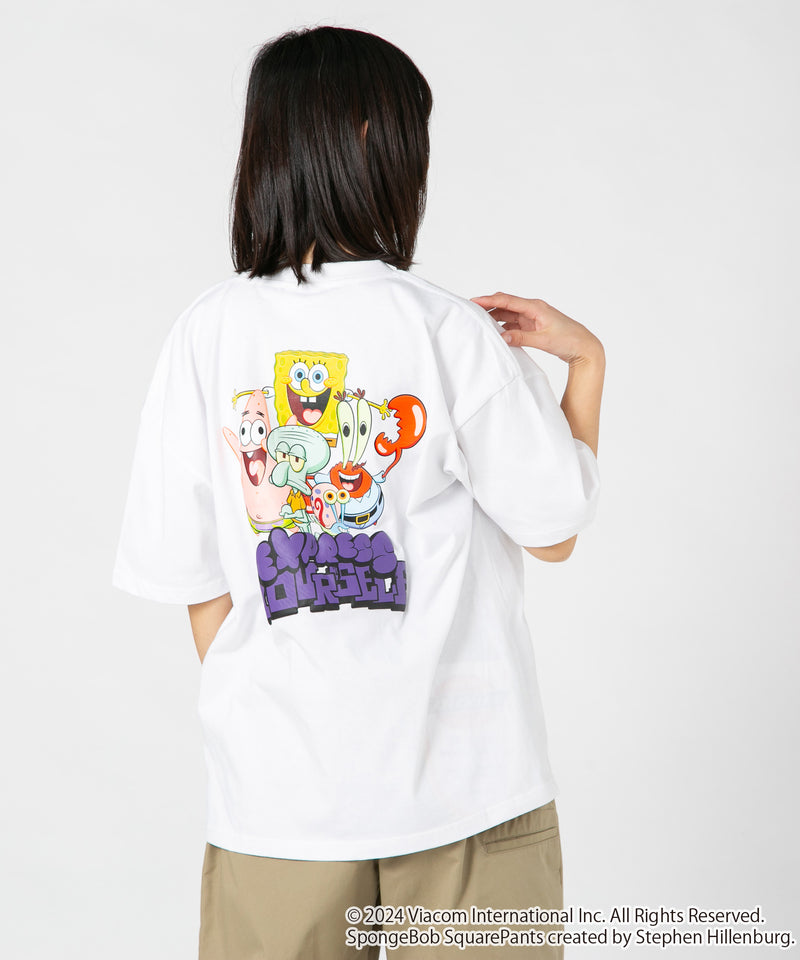 【2024新規】スポンジ・ボブ オリジナルデザイン Tシャツ パトリック イカルド ドロップショルダー ビッグシルエット ユニセックス