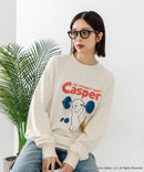 【DISCUS×Casper】キャラクタープリントスウェットトレーナー メンズ レディース ユニセックス