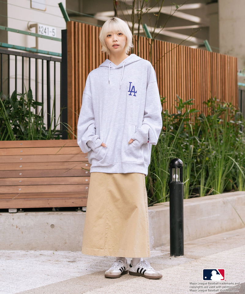 【MLB/メジャーリーグベースボール】裏起毛 バックロゴ フーディー プルオーバーパーカー