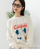 【DISCUS×Casper】キャラクタープリントスウェットトレーナー メンズ レディース ユニセックス