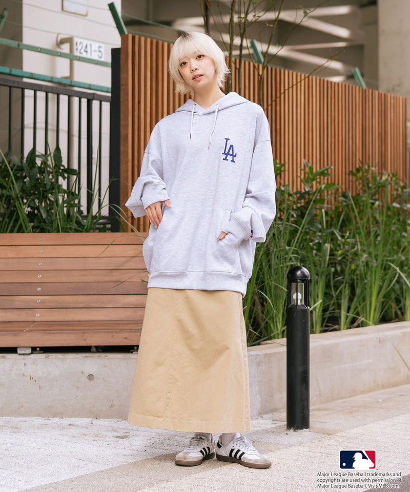 【MLB/メジャーリーグベースボール】裏起毛 バックロゴ フーディー プルオーバーパーカー