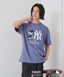 【PEANUTS×MLB】オリジナルデザインTシャツ 刺繍 ドロップショルダー ユニセックス