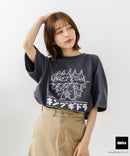 【GODZILLA/ゴジラ】【コットン100％のしっかりした生地 ドロップショルダー】オリジナルデザイン 刺繍Tシャツ ゴジラ キングギドラ メカゴジラ コラボ 特撮 映画 キャラT オーバーサイズ