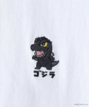 【GODZILLA/ゴジラ】【コットン100％のしっかりした生地 ドロップショルダー】オリジナルデザイン 刺繍Tシャツ ゴジラ キングギドラ メカゴジラ コラボ 特撮 映画 キャラT オーバーサイズ
