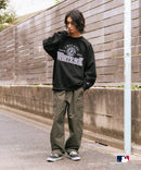 【MLB/メジャーリーグベースボール】 裏起毛 レトロロゴ クルーネックトレーナー スウェット