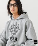 【GODZILLA/ゴジラ】ゴジラ キングギドラ オリジナルデザイン ビッグシルエット 裏起毛 プルオーバーパーカー フーディー ドロップショルダー オーバーサイズ