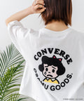 【CONVERSE/コンバース】CONVERSE×OSAMUGOODS 天竺 BETTY サガラ刺繍Ｔシャツ ホワイト ❘ジーンズメイト公式オンラインショップ