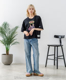 【DISCUS/ディスカス】【選べる丈感・ビーバス＆バッドヘッド】DISCUS×BEAVIS AND BUTT-HEAD コラボＴシャツ 綿100% クルーネック アニメ キャラクタープリント アメカジ ストリート